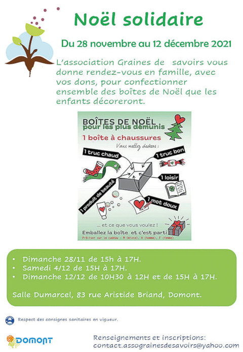 Affiche Noêl solidaire graines de savoirs Affiche Noêl solidaire graines de savoirs