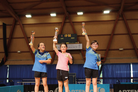 Tennis de table championne benjamine mars 2022