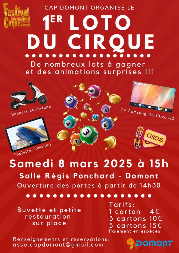 Affiche Loto cirque 2025 Domont Affiche Loto cirque 2025 Domont