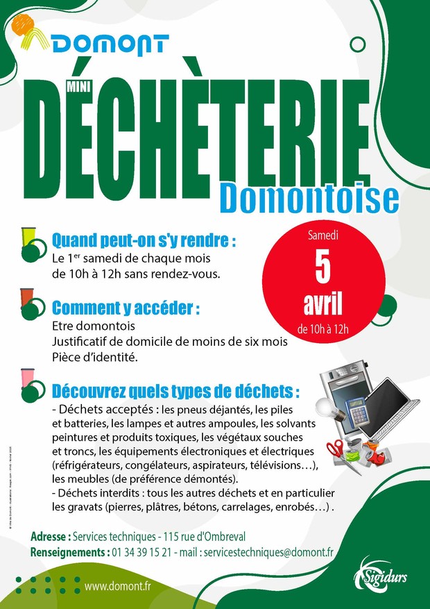 Affiche mini-dechetterie 5 avril 2025 Affiche mini-dechetterie 5 avril 2025