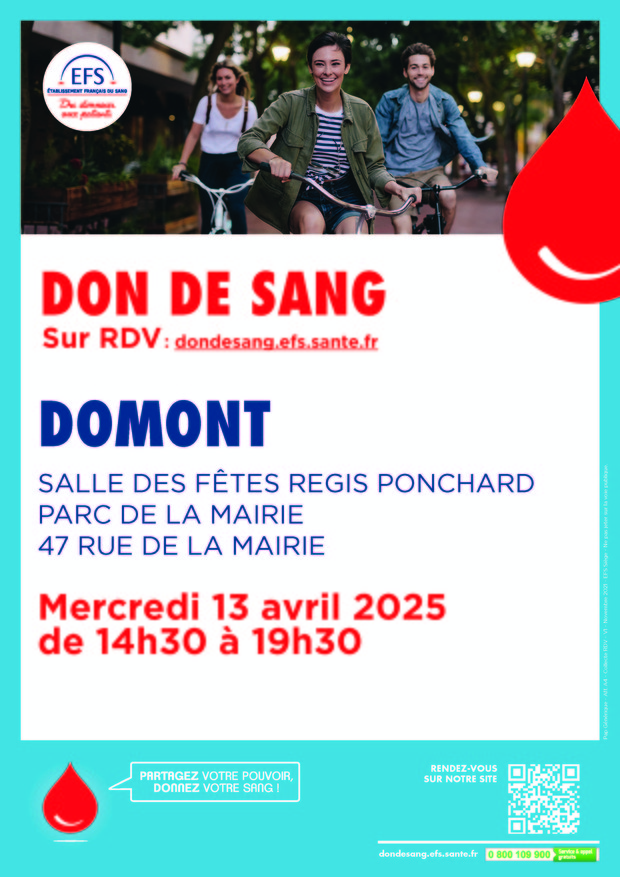 DON DU SANG 13 avril 2025 DON DU SANG 13 avril 2025