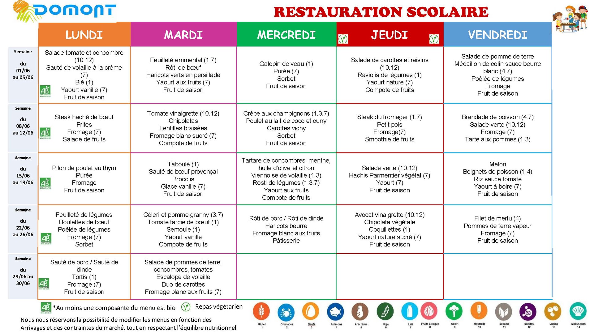 JUIN 2026 RESTAURATION
